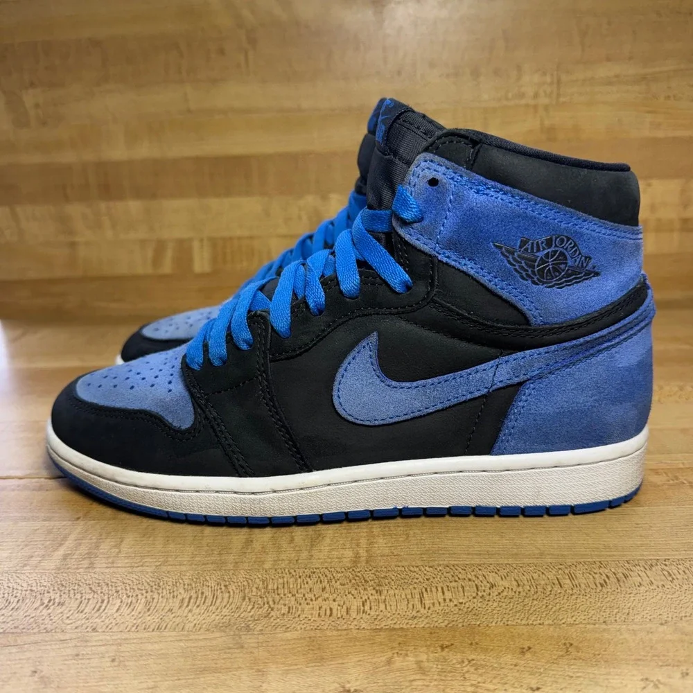 Nike Air Jordan 1 Retro High OG Royal Reimagined Black Blue mens size 8
